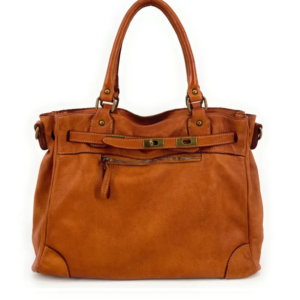OH MY BAG Sacs En Cuir Vintage-Sac cabas en cuir vintage MISS JEANNE