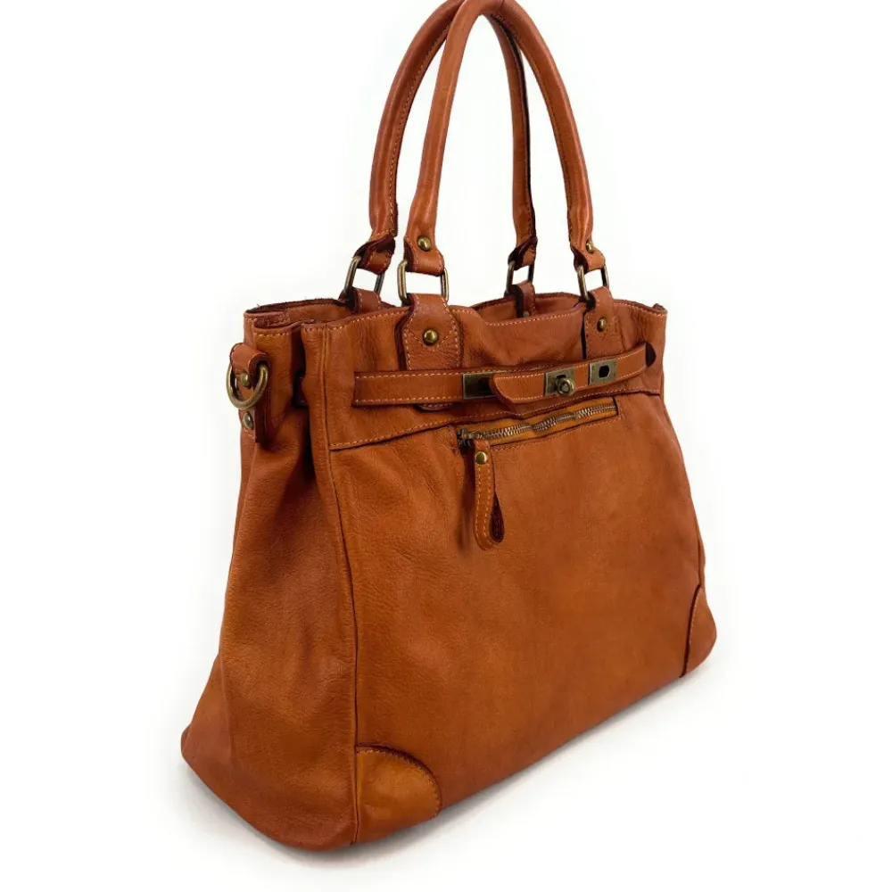 OH MY BAG Sacs En Cuir Vintage-Sac cabas en cuir vintage MISS JEANNE