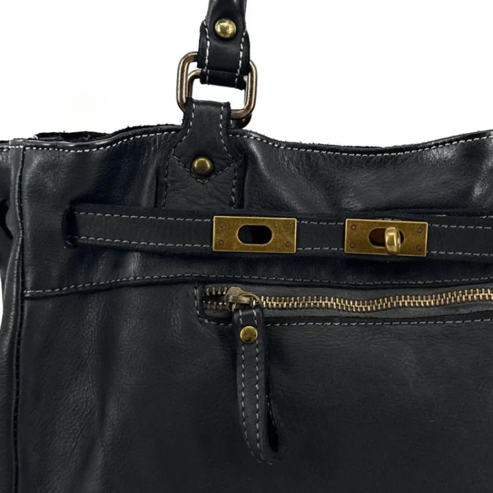 OH MY BAG Sacs En Cuir Vintage-Sac cabas en cuir vintage MISS JEANNE