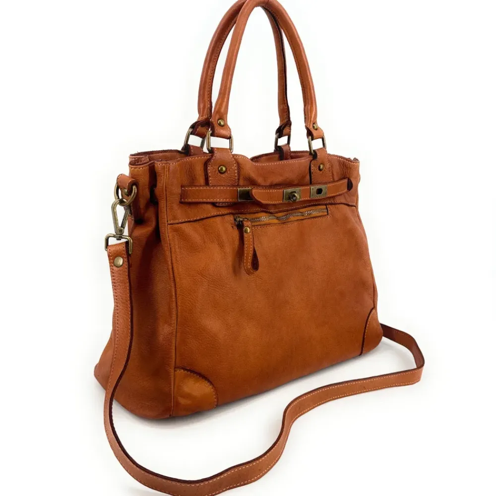 OH MY BAG Sacs En Cuir Vintage-Sac cabas en cuir vintage MISS JEANNE