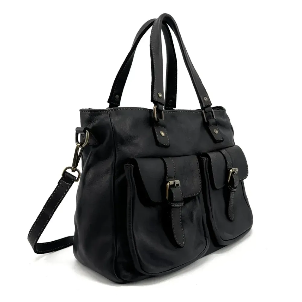 OH MY BAG Sacs En Cuir Vintage-Sac cabas en cuir vintage MISS JENNER