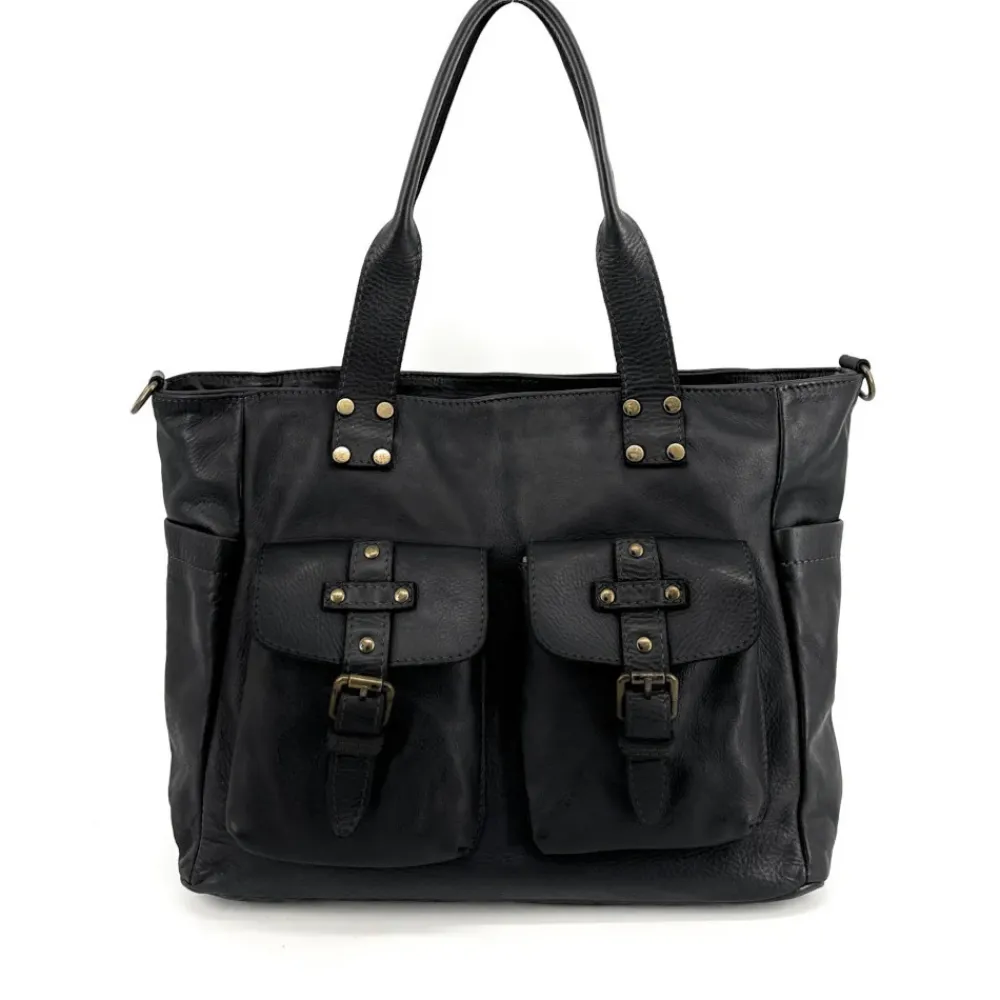 OH MY BAG Sacs En Cuir Vintage-Sac cabas en cuir vintage QUARTET