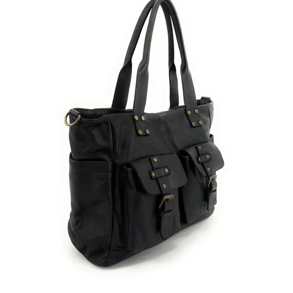 OH MY BAG Sacs En Cuir Vintage-Sac cabas en cuir vintage QUARTET