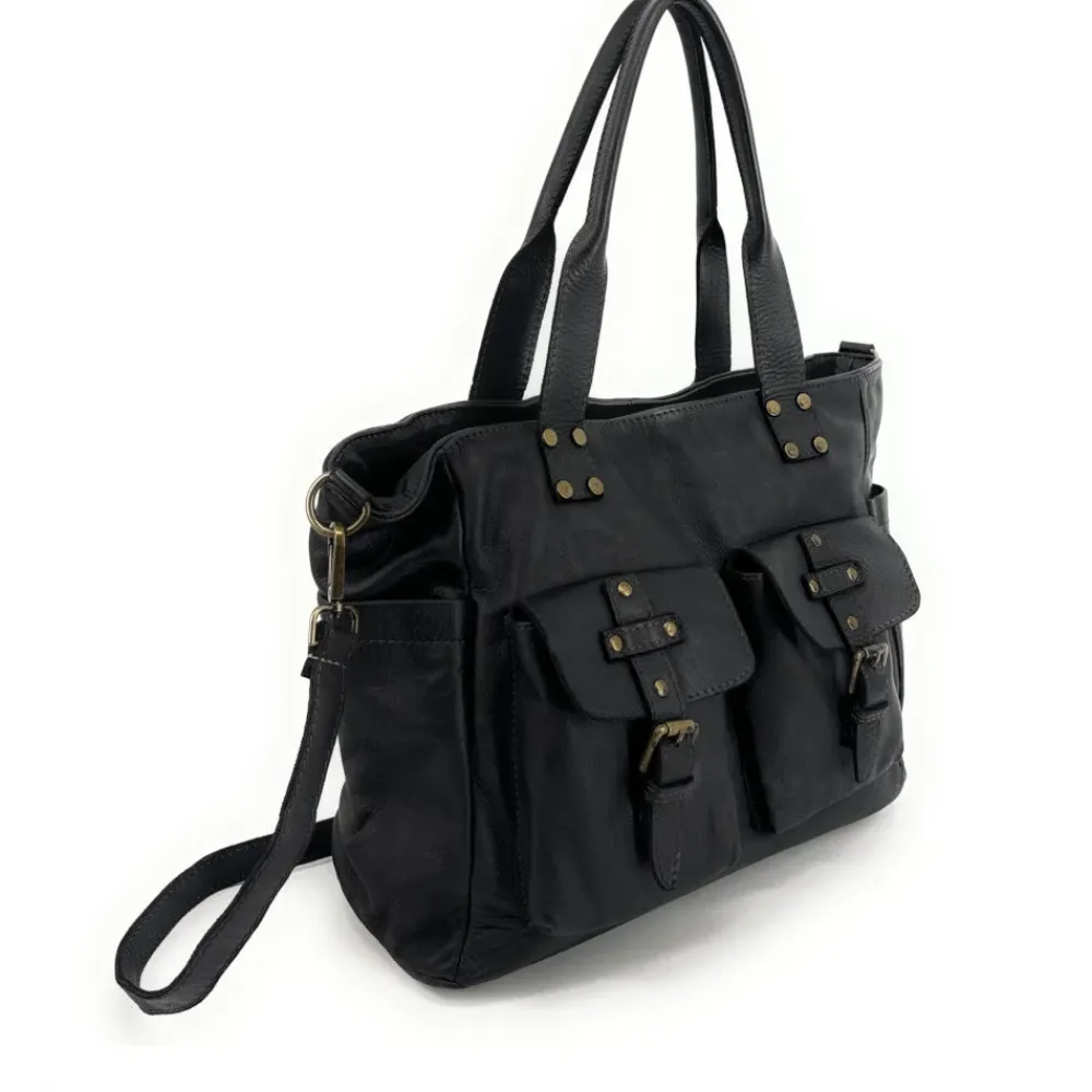 OH MY BAG Sacs En Cuir Vintage-Sac cabas en cuir vintage QUARTET