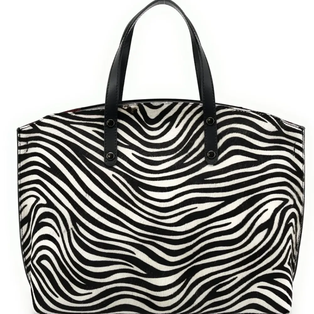 OH MY BAG Sacs Cabas, Sacs Shopping-Sac cabas en cuir zèbre CHANTILLY URBAN JUNGLE zebre