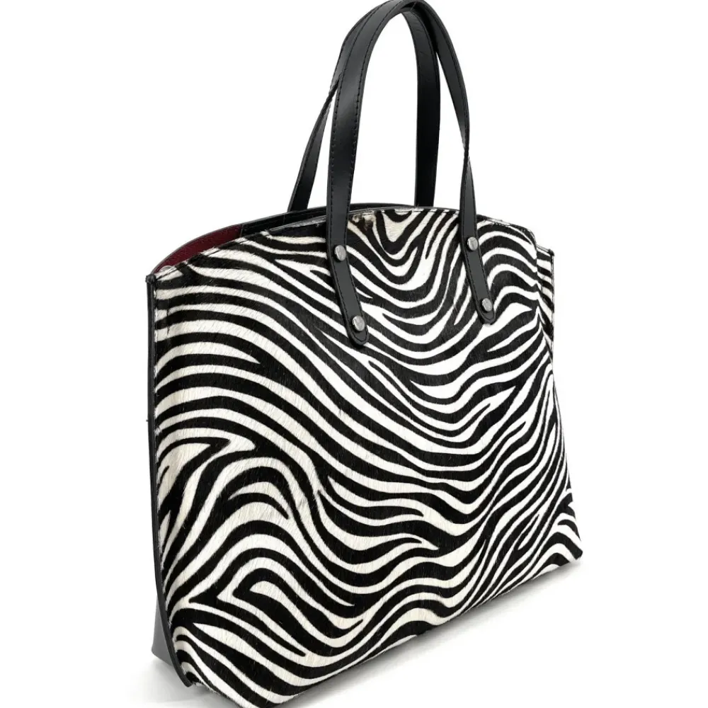 OH MY BAG Sacs Cabas, Sacs Shopping-Sac cabas en cuir zèbre CHANTILLY URBAN JUNGLE zebre