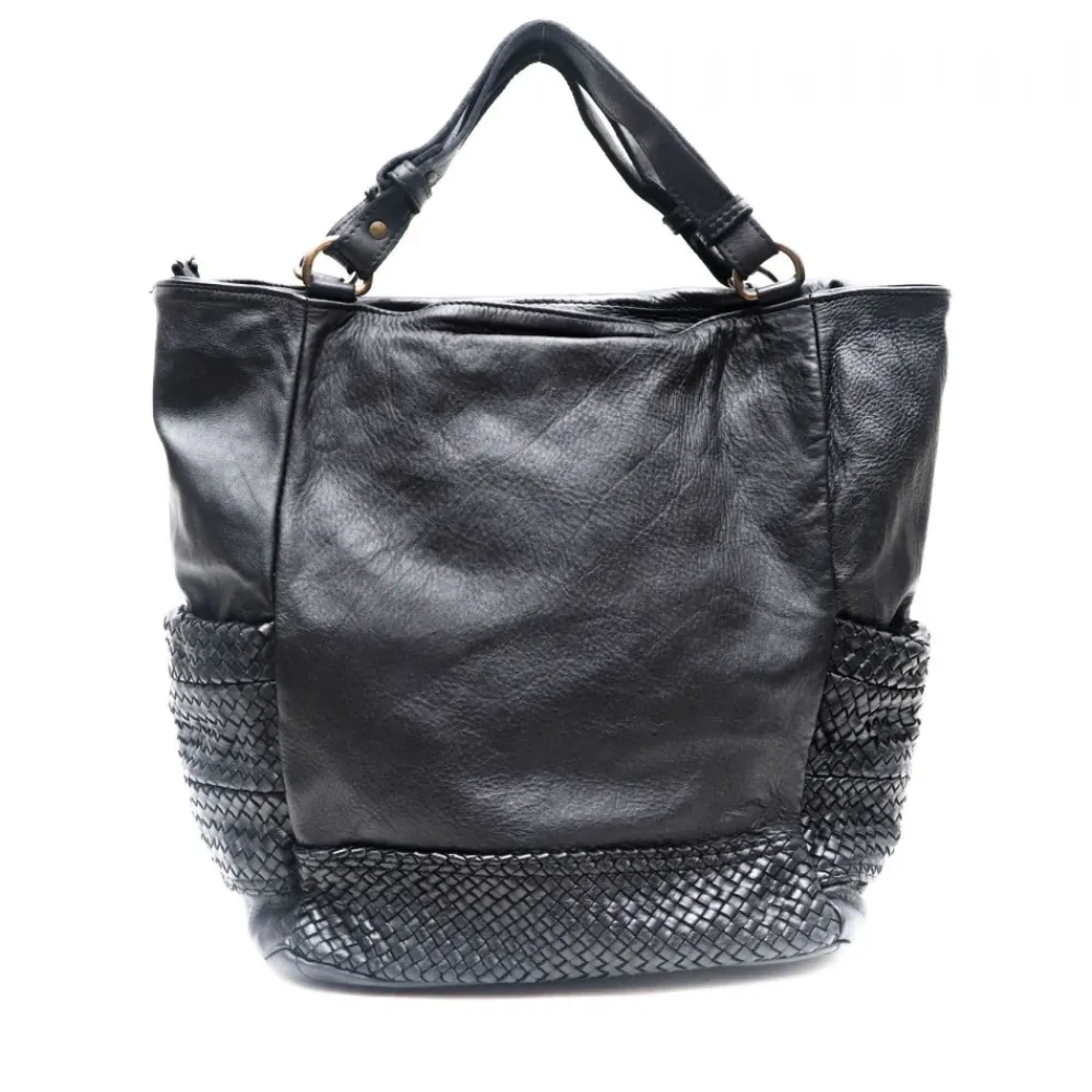 OH MY BAG Sacs En Cuir Vintage-Sac cabas porté épaule en cuir vintage MISS TALASI