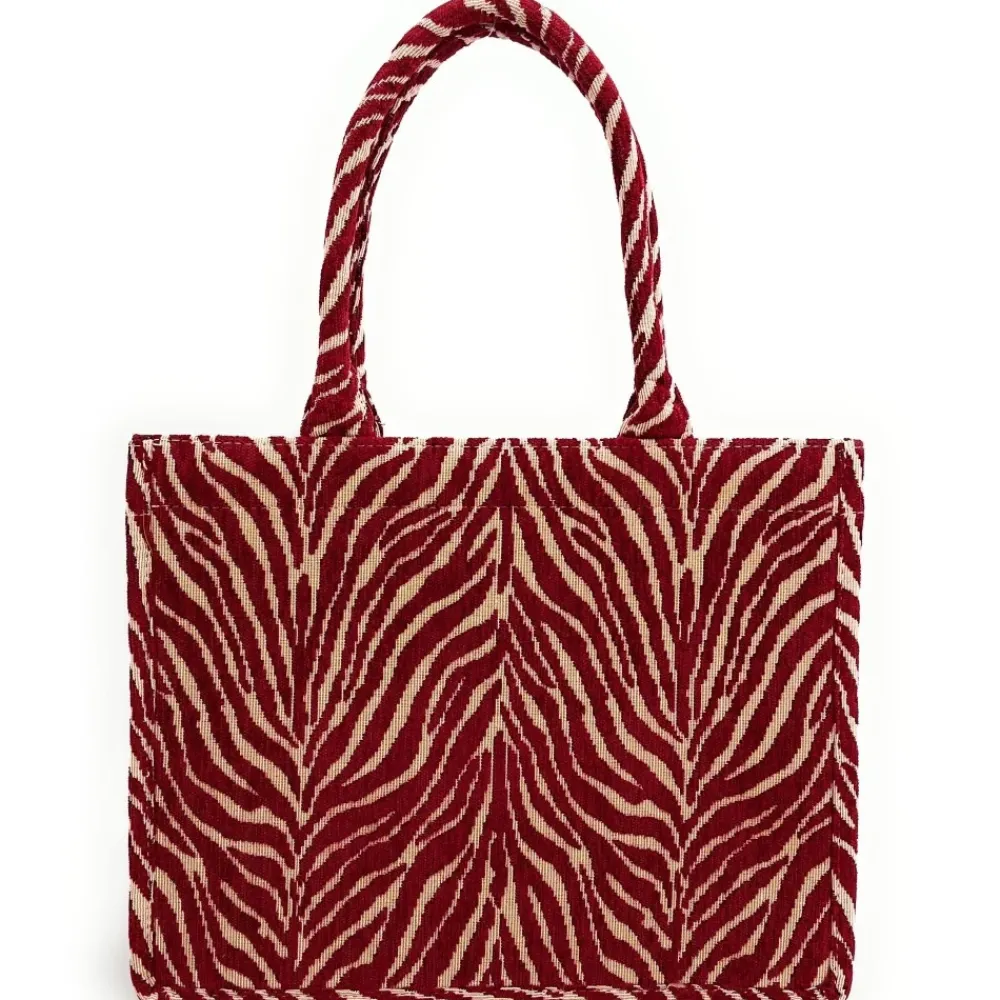 OH MY BAG Sacs Vegan-Sac cabas rigide en velours tissé LITTLE ZEBRA