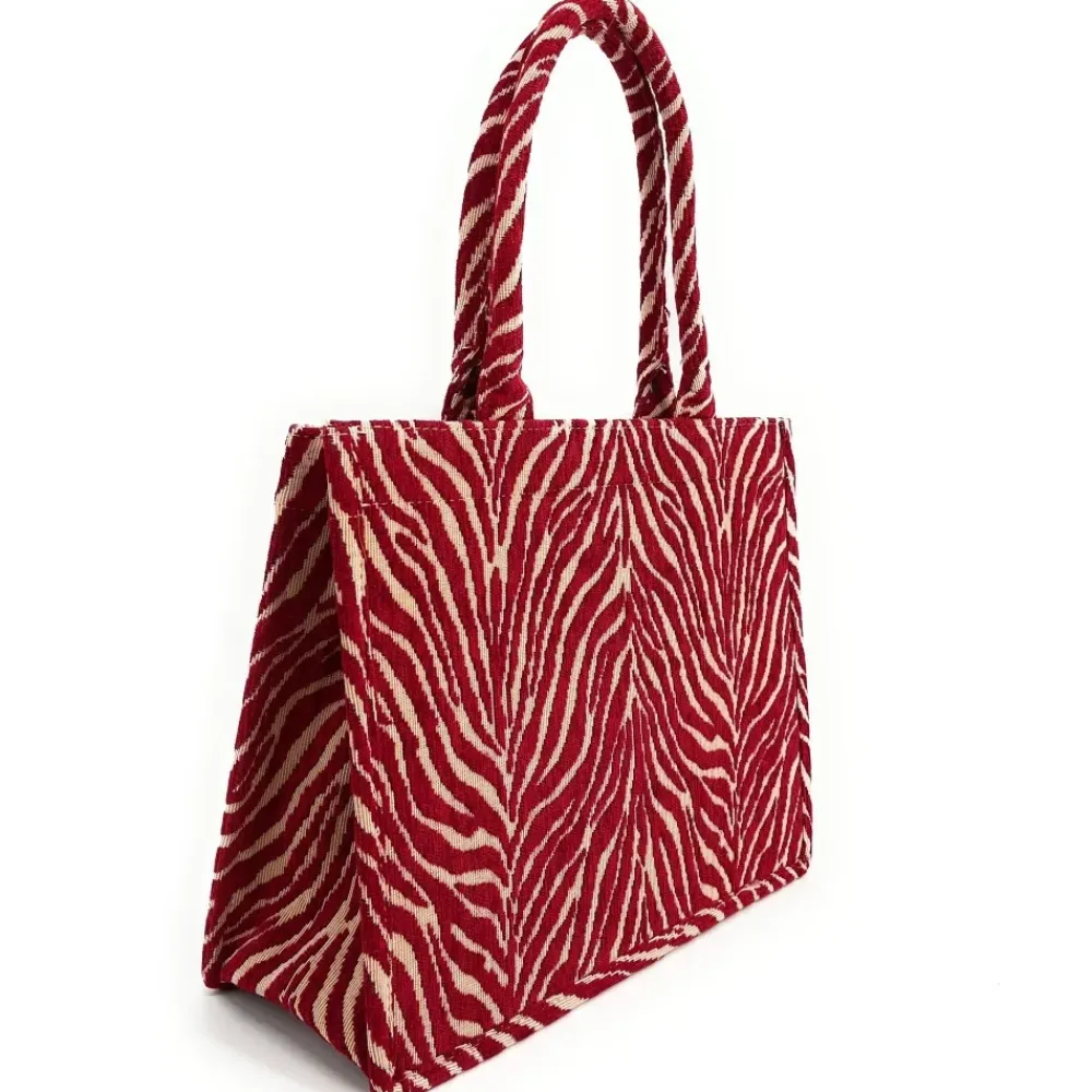 OH MY BAG Sacs Vegan-Sac cabas rigide en velours tissé LITTLE ZEBRA