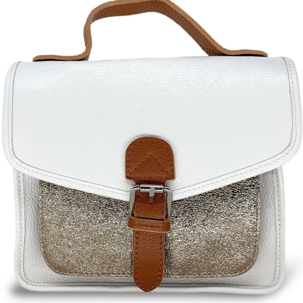 OH MY BAG Sacs En Cuir Grainé-Sac cartable à bandoulière en cuir grainé et cuir irisé CORTE