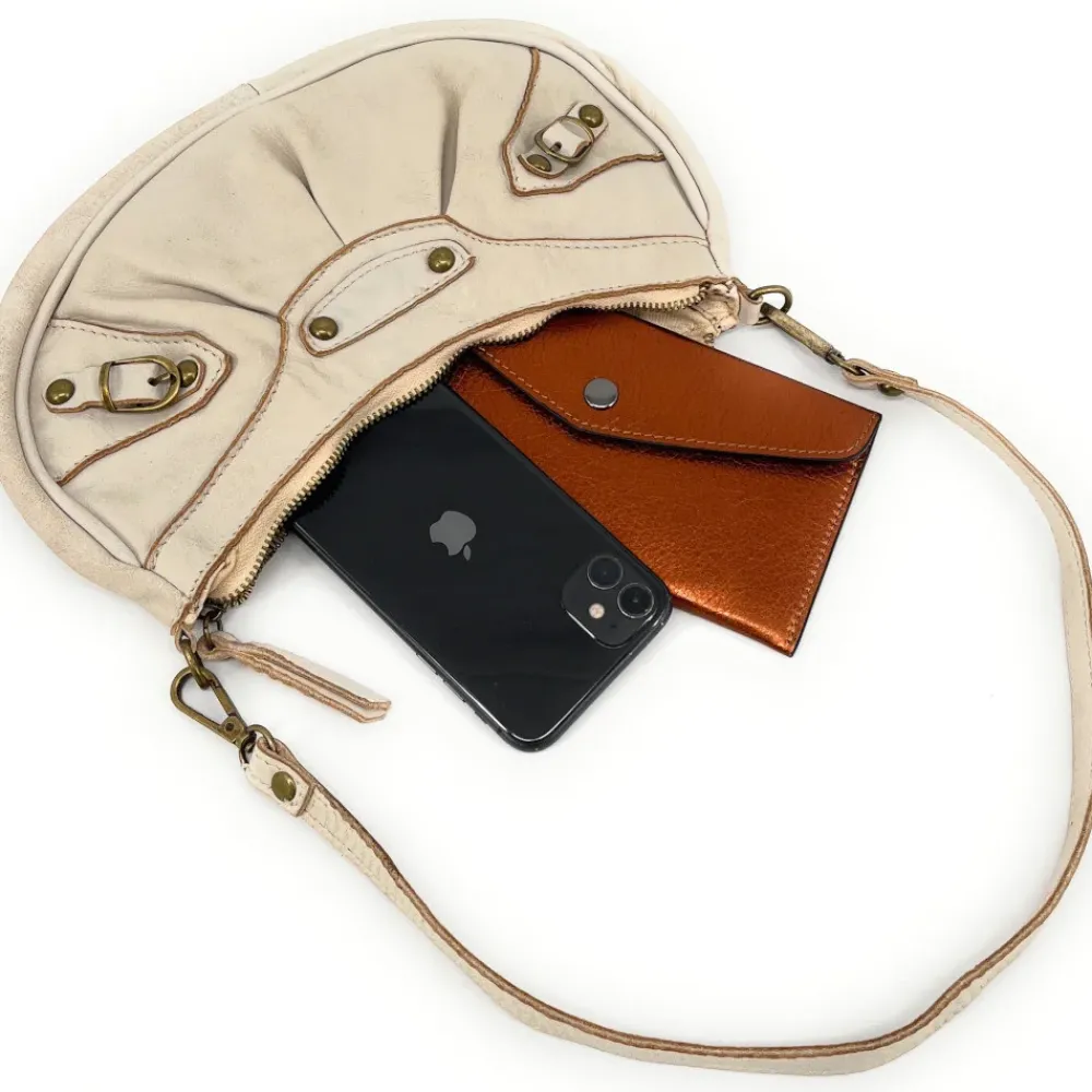 OH MY BAG Sacs En Cuir Vintage-Sac croissant en cuir vintage MISS LUNA