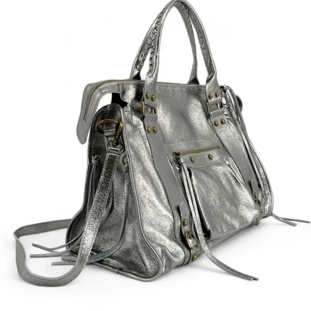 OH MY BAG Sacs De Rentrée, Bureau, Cours-Sac de bureau en cuir irisé SANDSTORM E.L. SIROCCO Argent foncé argent fonce