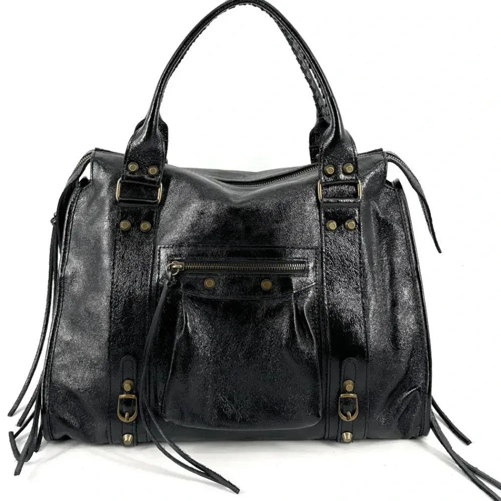 OH MY BAG Sacs De Rentrée, Bureau, Cours-Sac de rentrée en cuir brillant SANDSTORM E.L. SIROCCO Noir noir glossy