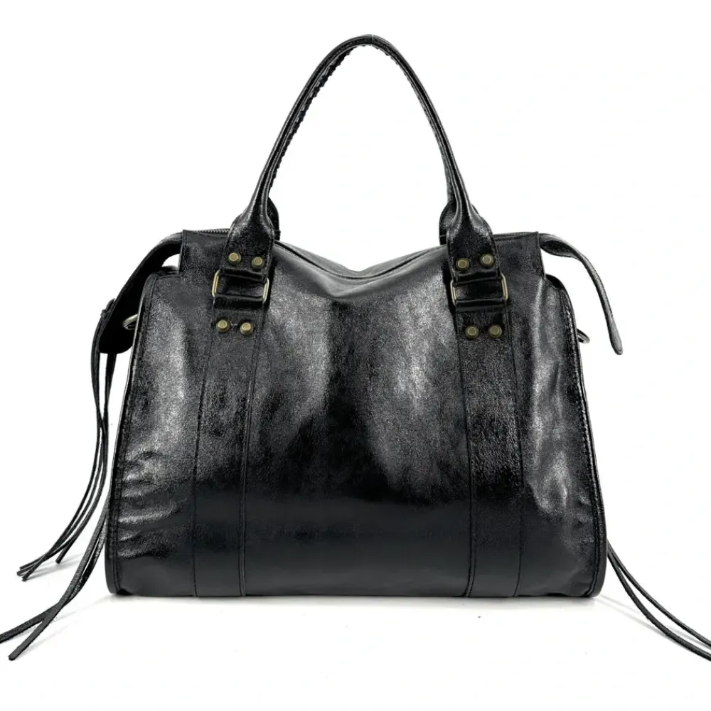 OH MY BAG Sacs De Rentrée, Bureau, Cours-Sac de rentrée en cuir brillant SANDSTORM E.L. SIROCCO Noir noir glossy