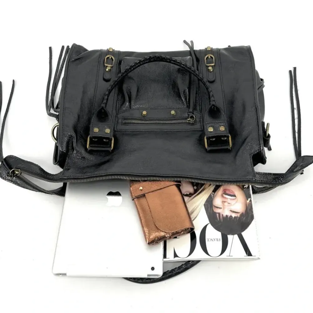 OH MY BAG Sacs De Rentrée, Bureau, Cours-Sac de rentrée en cuir brillant SANDSTORM E.L. SIROCCO Noir noir glossy