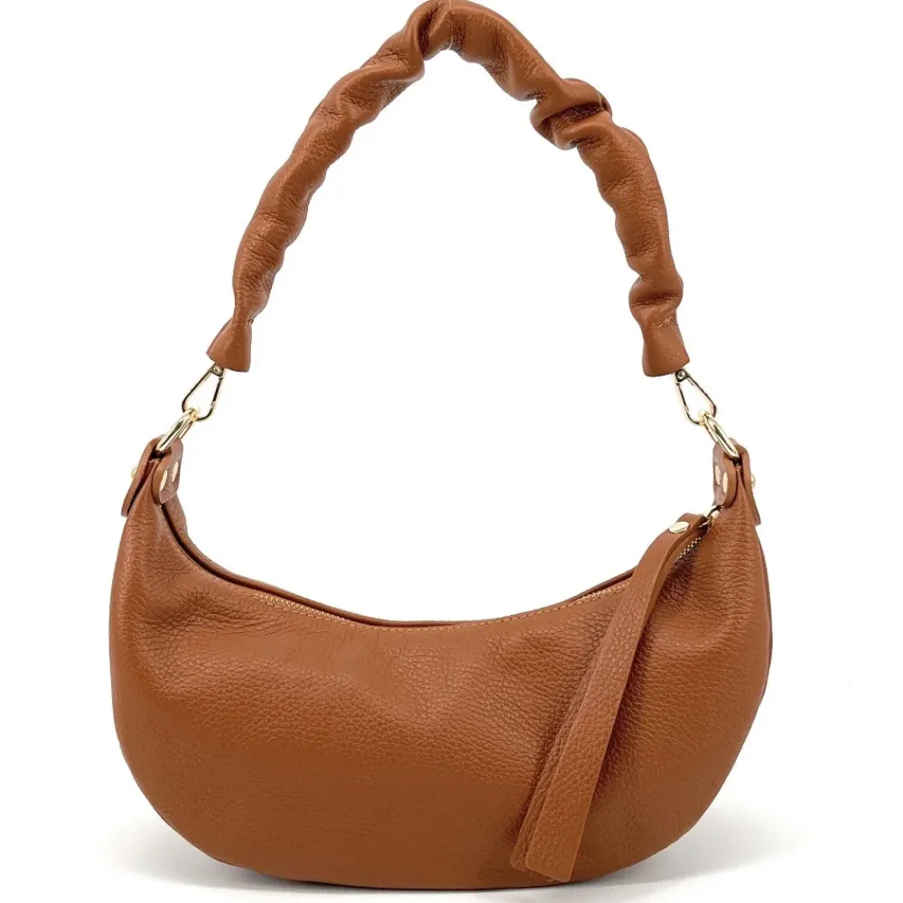 OH MY BAG Sacs En Cuir Grainé-Sac demi-lune porté épaule en cuir grainé AURORA