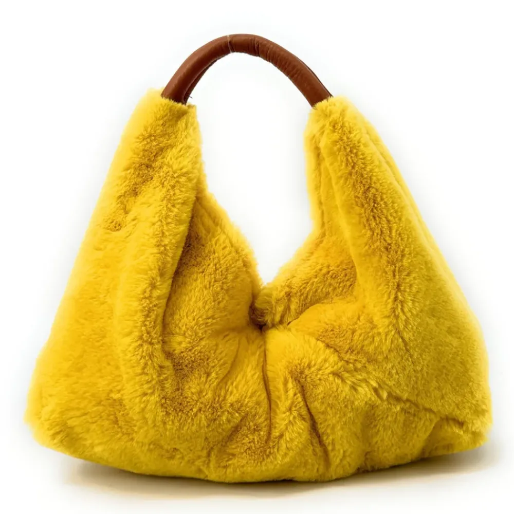 OH MY BAG Sacs En Peluche, Fausse Fourrure-Sac hobo en fausse fourrure et cuir LITTLE FLUFFY