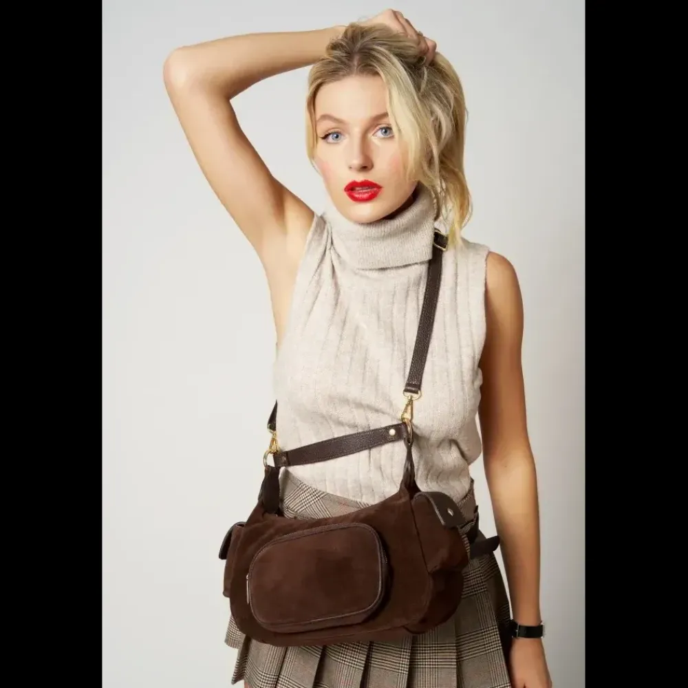 OH MY BAG Sacs En Daim, Nubuck, Suédé-Sac multipoche en cuir nubuck NELLIE