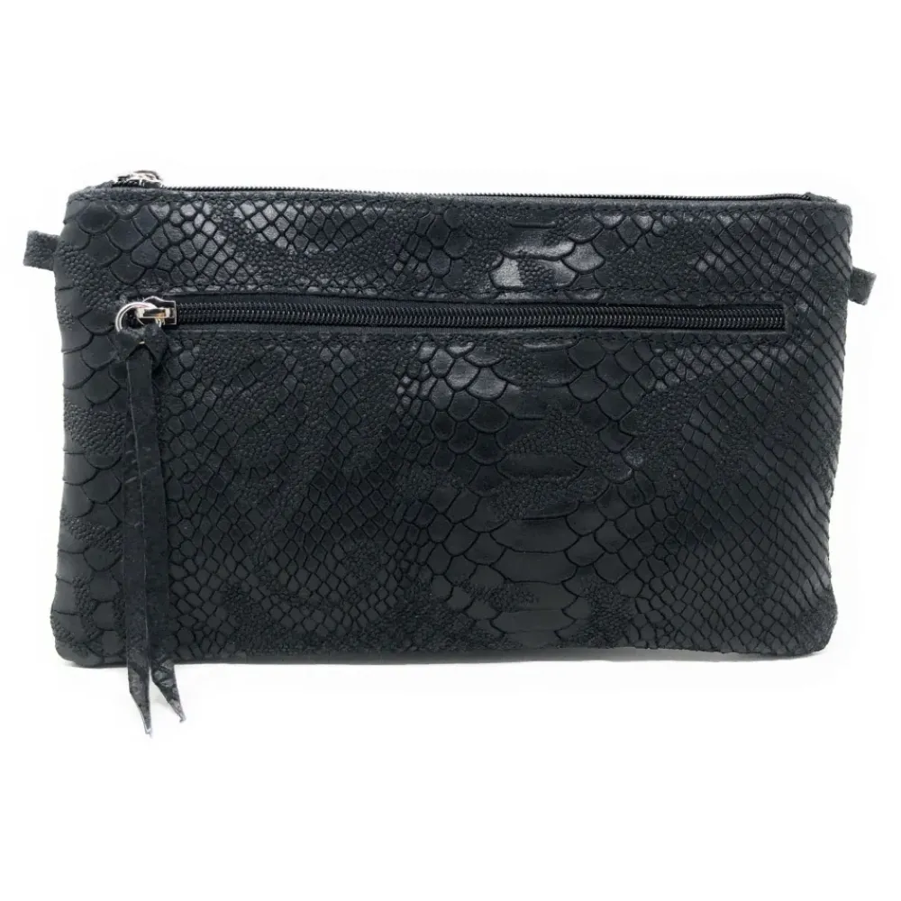 OH MY BAG Pochettes Et Trousses-Sac pochette en cuir effet serpent DUNDEE