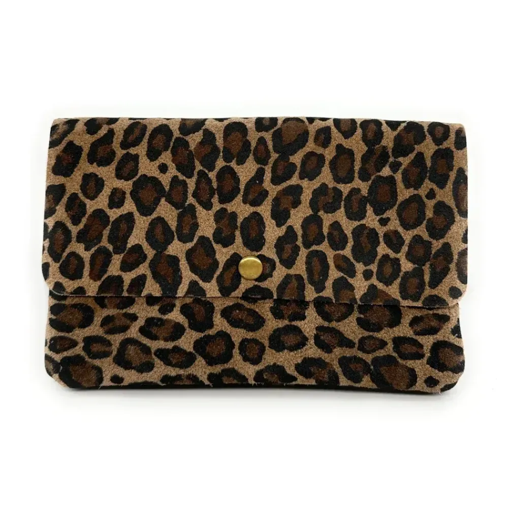 OH MY BAG Pochettes Et Trousses-Sac pochette en cuir nubuck à motif MAELIA JUNGLE