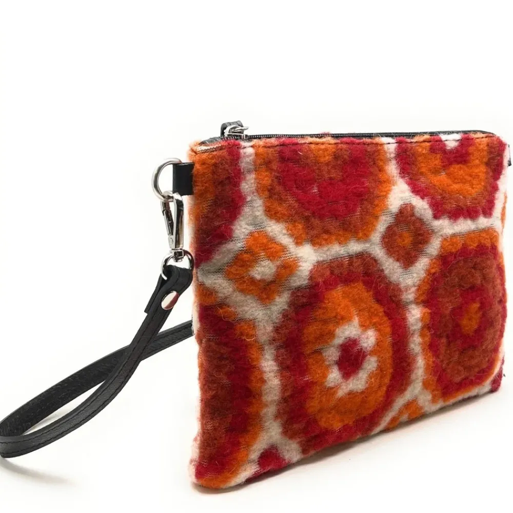 OH MY BAG Pochettes Et Trousses-Sac pochette en laine feutrée et cuir TWIGGY