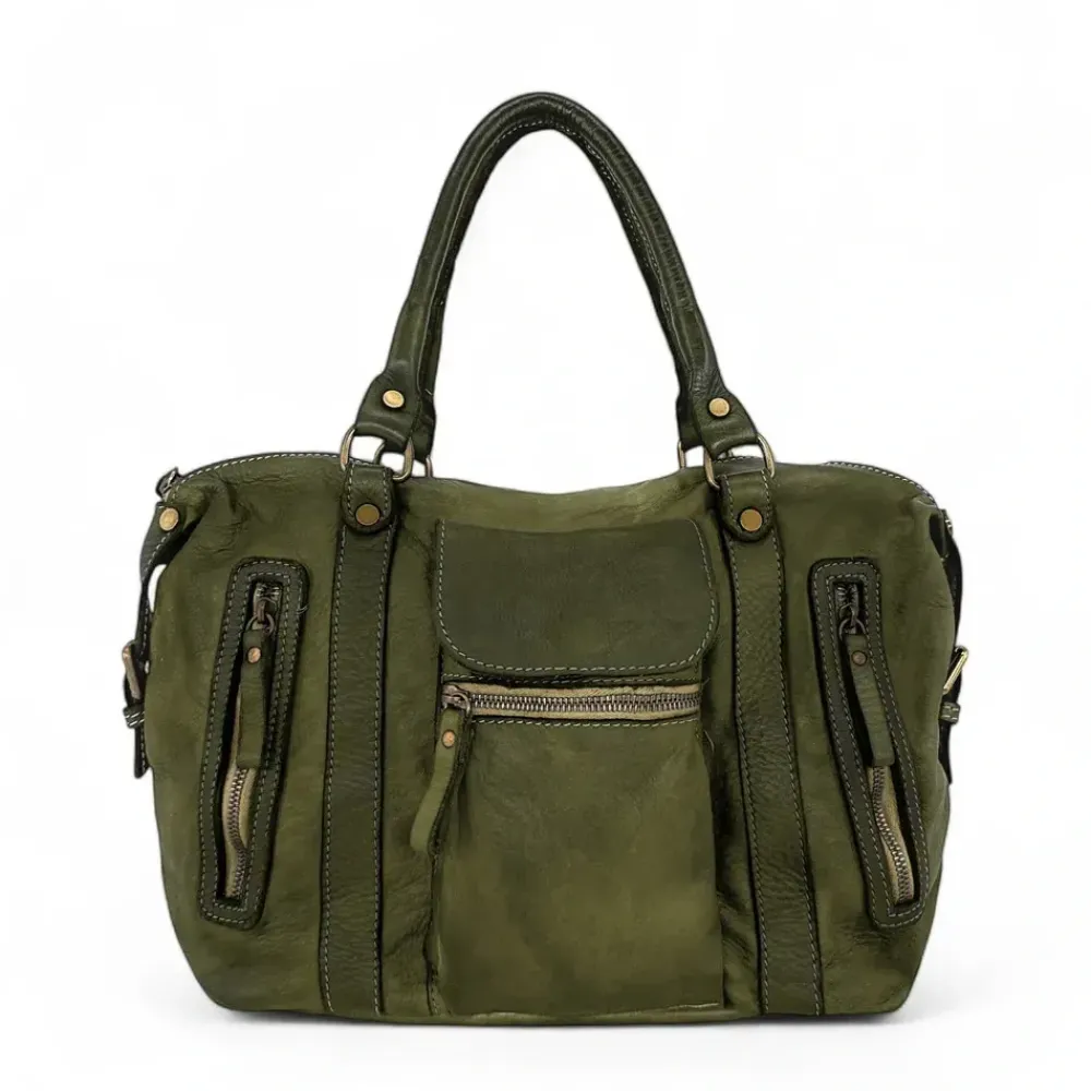 OH MY BAG Sacs En Cuir Vintage | Sacs En Cuir Métallisé-Sac porté épaule en cuir vintage MISS MY