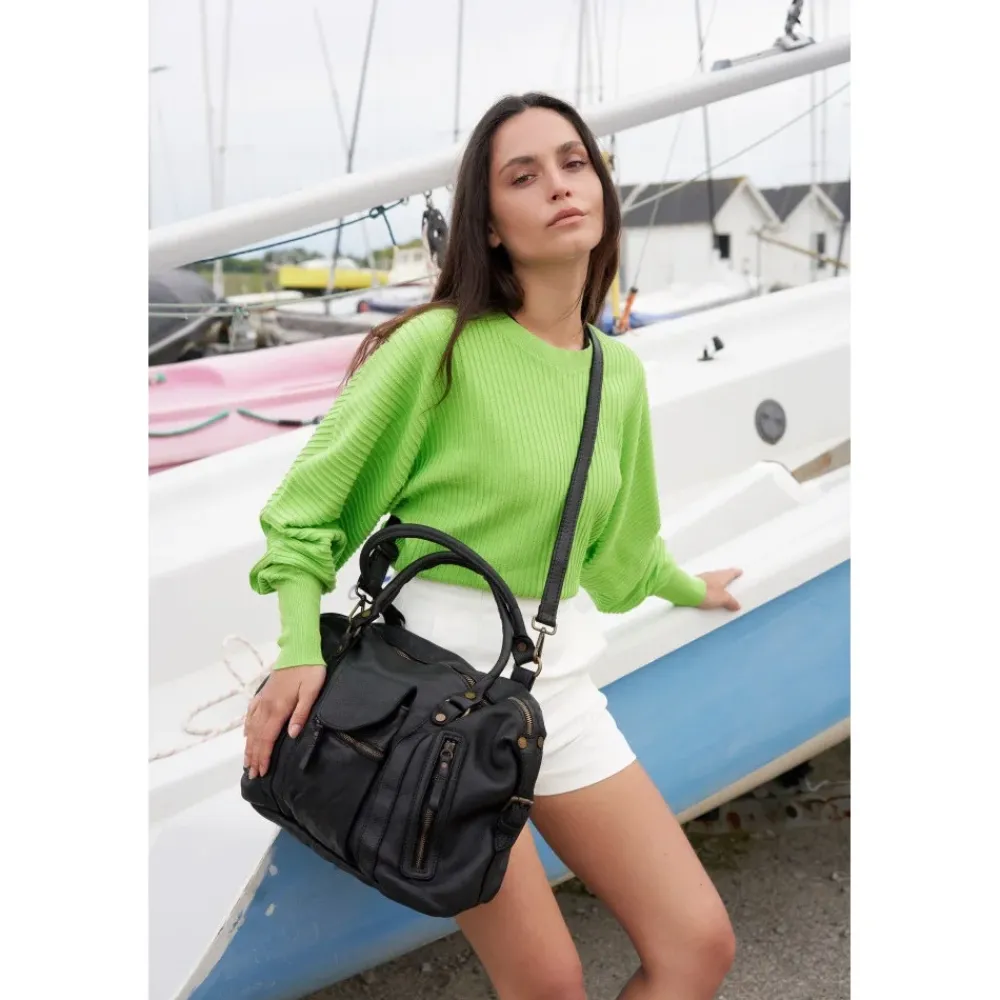 OH MY BAG Sacs En Cuir Vintage | Sacs En Cuir Métallisé-Sac porté épaule en cuir vintage MISS MY