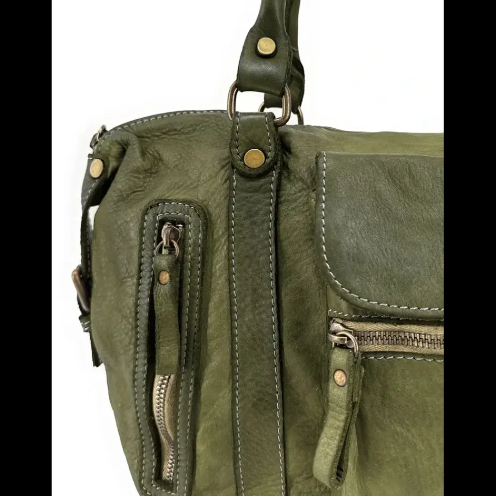 OH MY BAG Sacs En Cuir Vintage | Sacs En Cuir Métallisé-Sac porté épaule en cuir vintage MISS MY