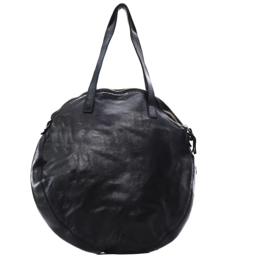 OH MY BAG Sacs En Cuir Tressé-Sac rond porté épaule en cuir vintage MISS JLO