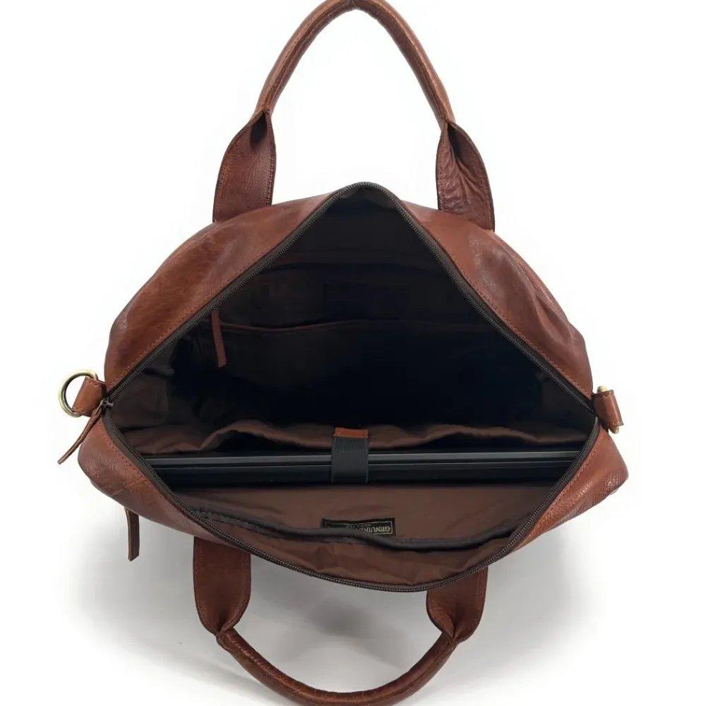 OH MY BAG Sacs Pochettes Ordinateurs Et Tablettes-Sac sacoche à bandoulière en cuir souple vintage ASTON