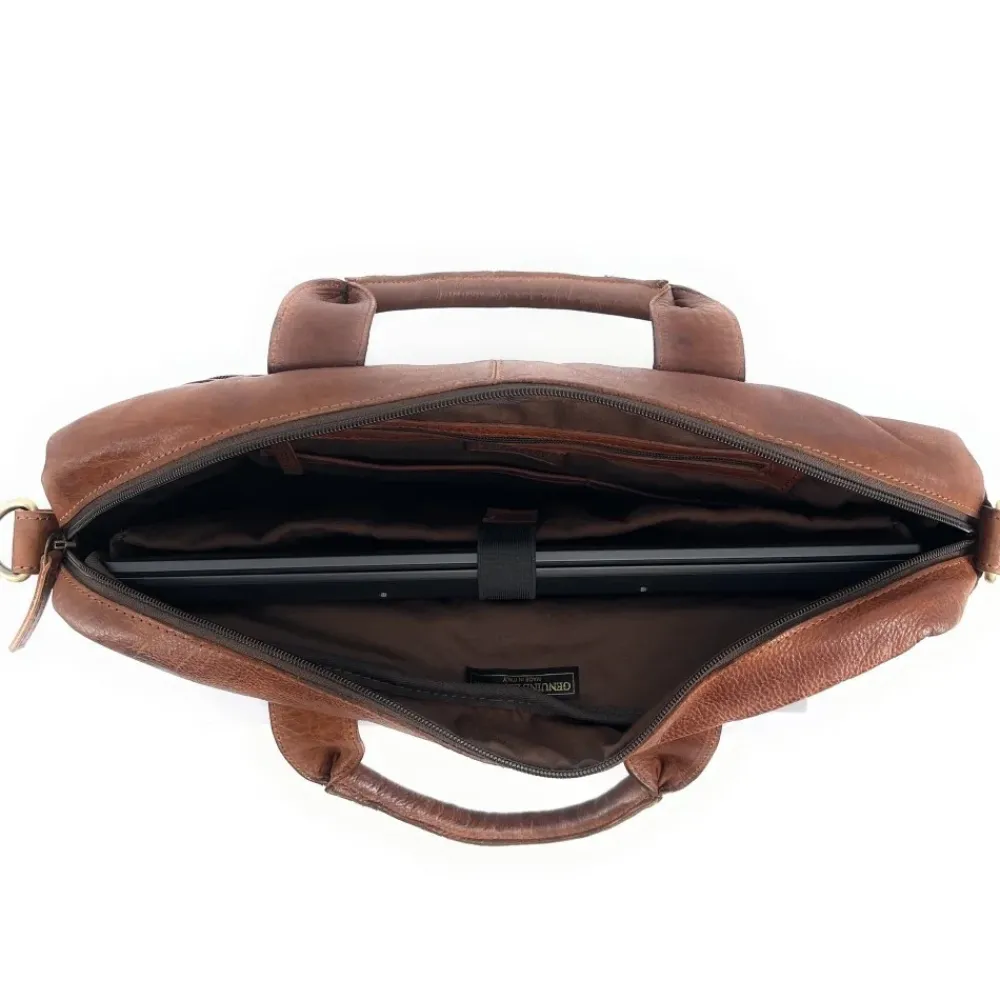 OH MY BAG Sacs Pochettes Ordinateurs Et Tablettes-Sac sacoche à bandoulière en cuir souple vintage ASTON