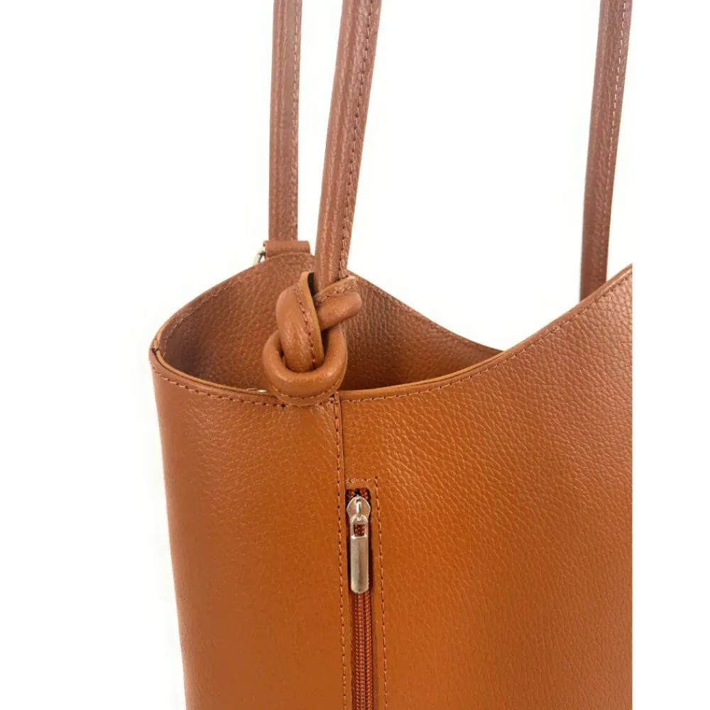 OH MY BAG Sacs En Cuir Grainé-Sac seau multipositions en cuir grainé CAP FERRET
