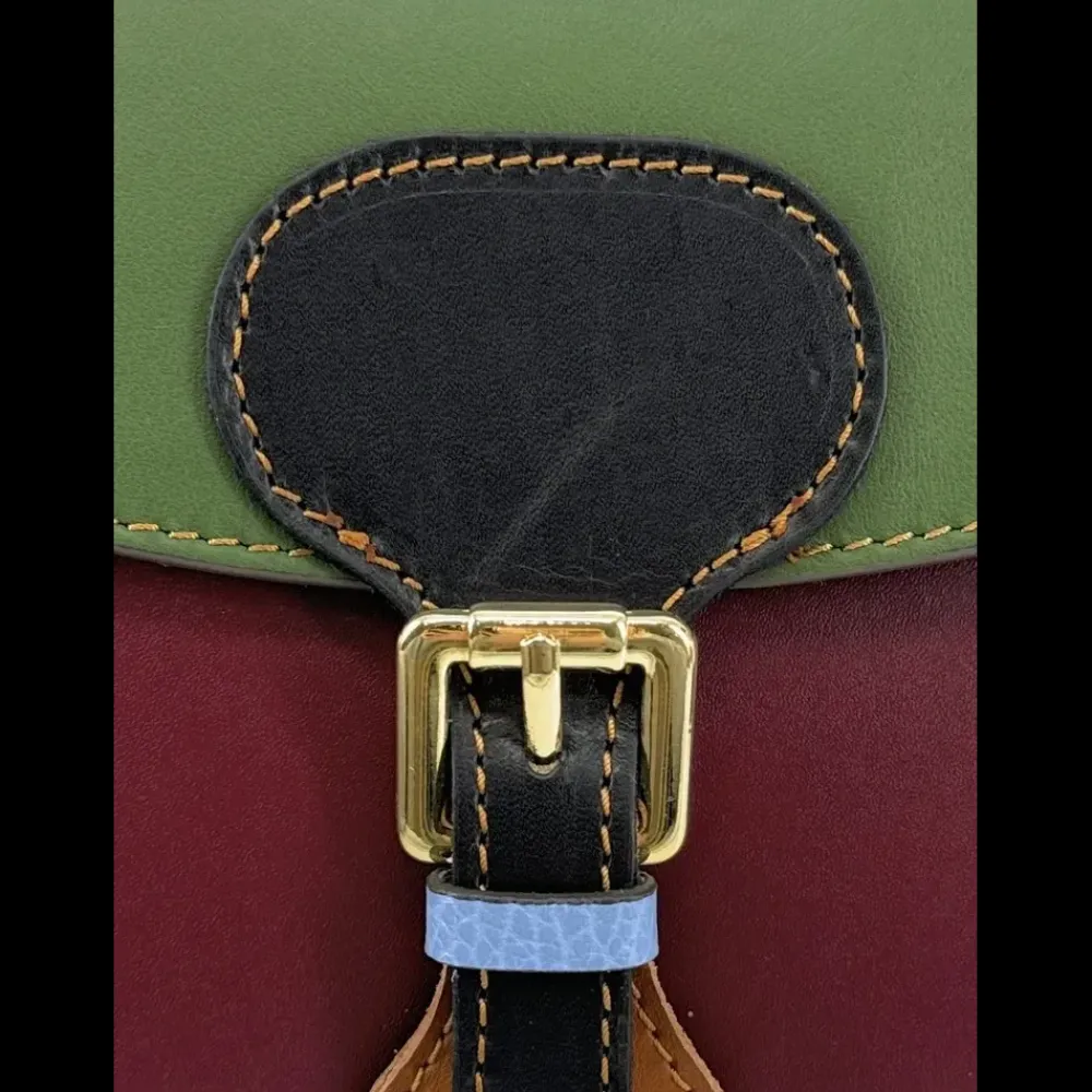 OH MY BAG Sacs En Cuir Lisse-Sac trotteur en cuir lisse ONLY MADDY Vert et Bordeaux unique