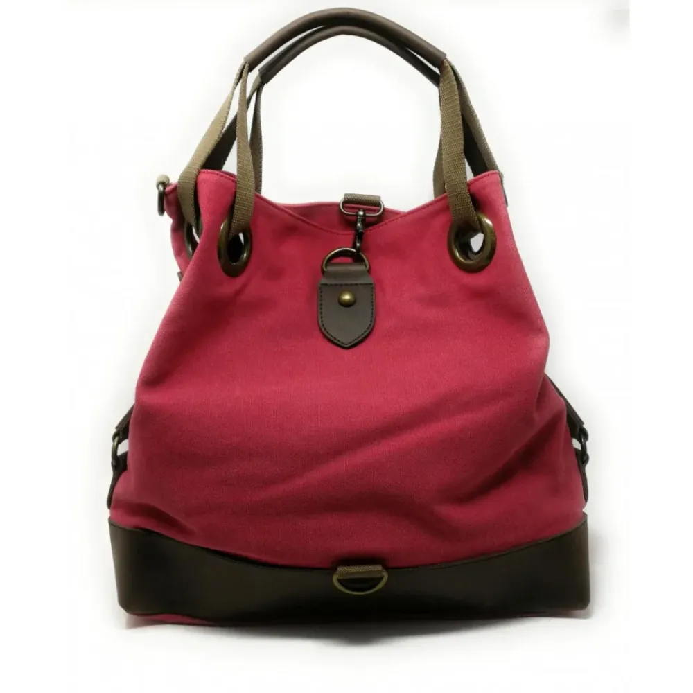 OH MY BAG Sacs En Toile-Sac week-end multipositions en toile et cuir PINIPEL
