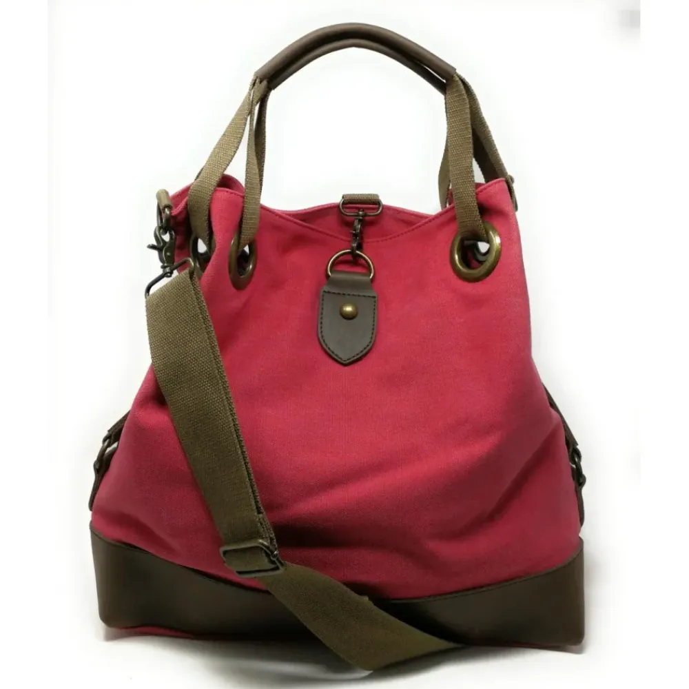 OH MY BAG Sacs En Toile-Sac week-end multipositions en toile et cuir PINIPEL