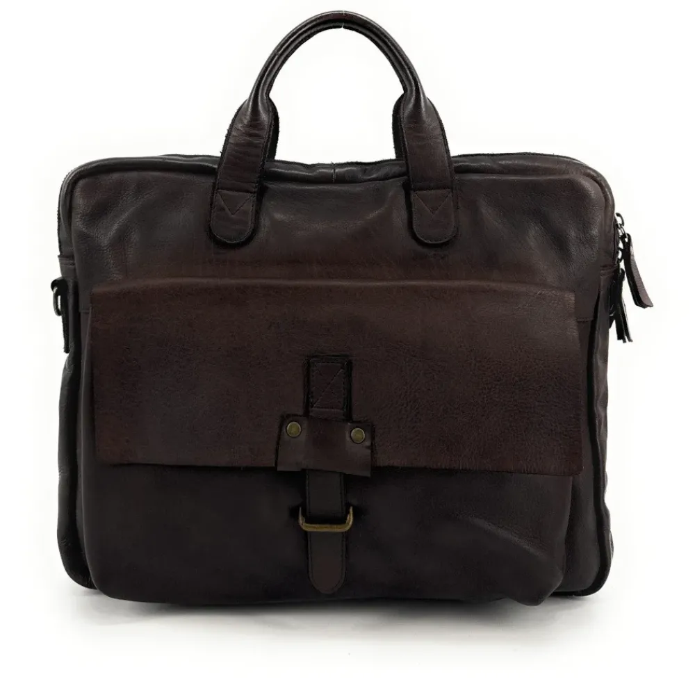 OH MY BAG Sacs Pochettes Ordinateurs Et Tablettes-Sacoche en cuir vintage SOLO