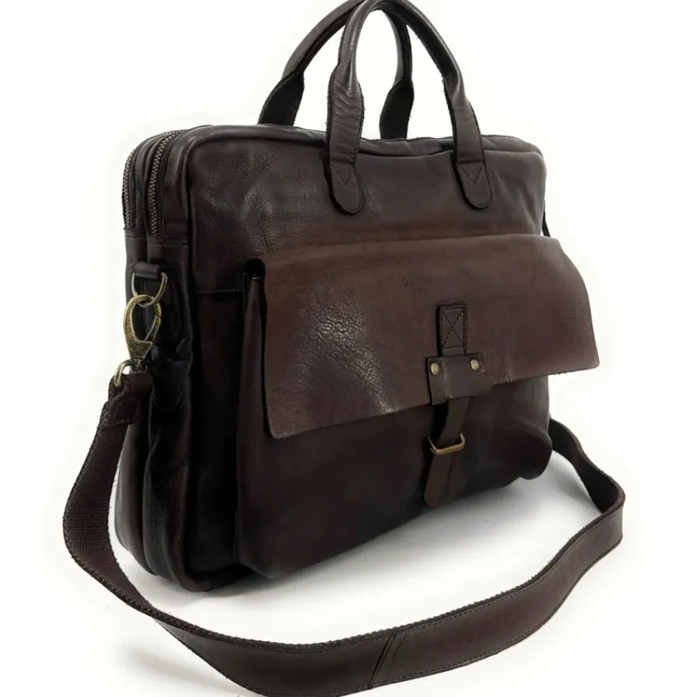OH MY BAG Sacs Pochettes Ordinateurs Et Tablettes-Sacoche en cuir vintage SOLO