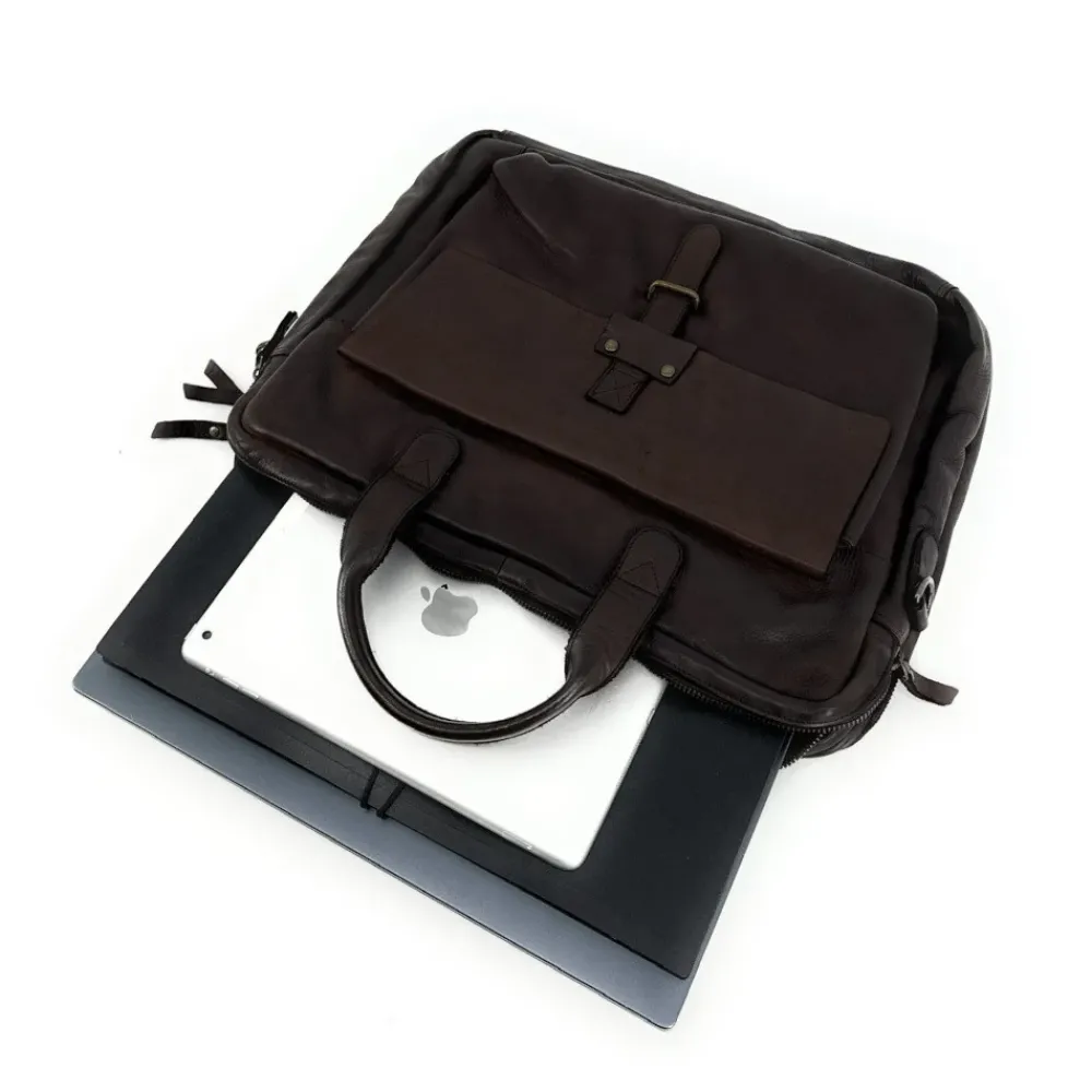 OH MY BAG Sacs Pochettes Ordinateurs Et Tablettes-Sacoche en cuir vintage SOLO