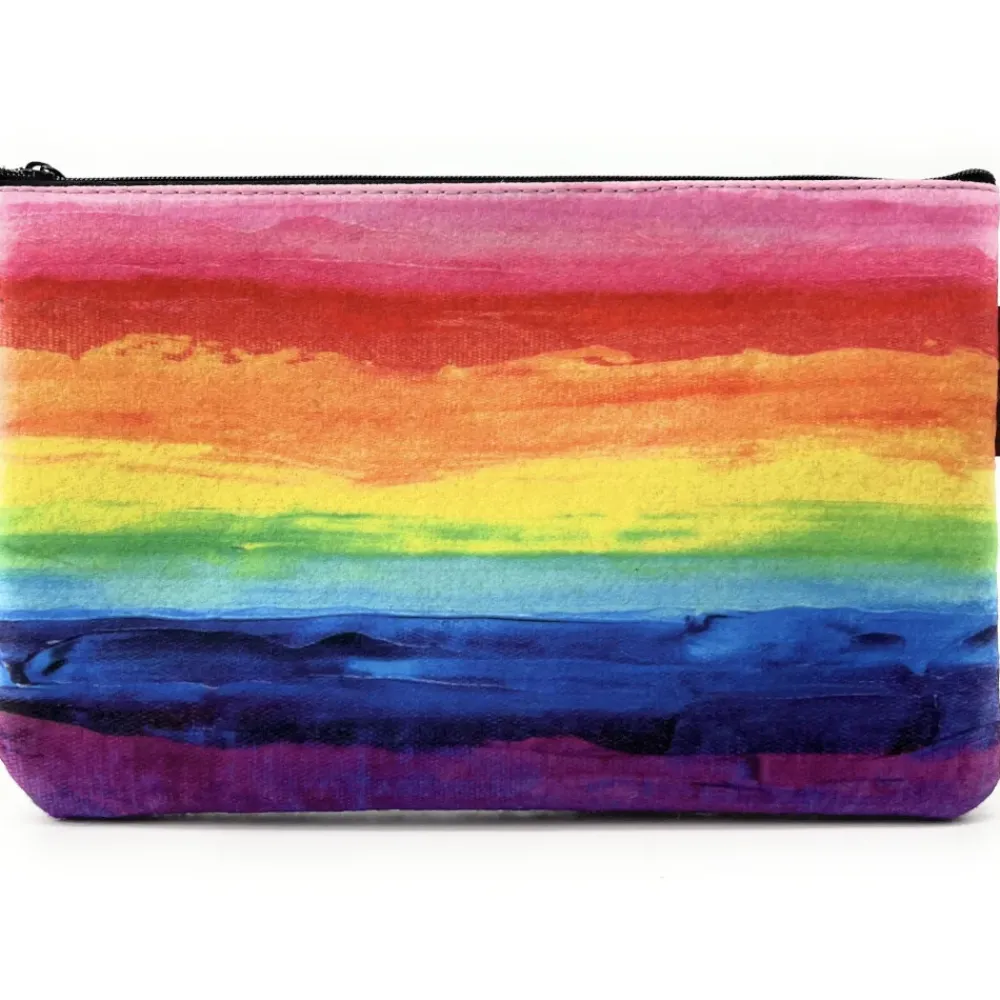 OH MY BAG Pochettes Et Trousses-Trousse en feutrine écologique imprimée COLORFULL gris clair