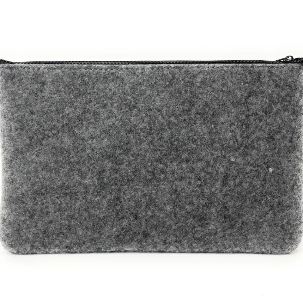 OH MY BAG Pochettes Et Trousses-Trousse en feutrine écologique imprimée COLORFULL gris clair