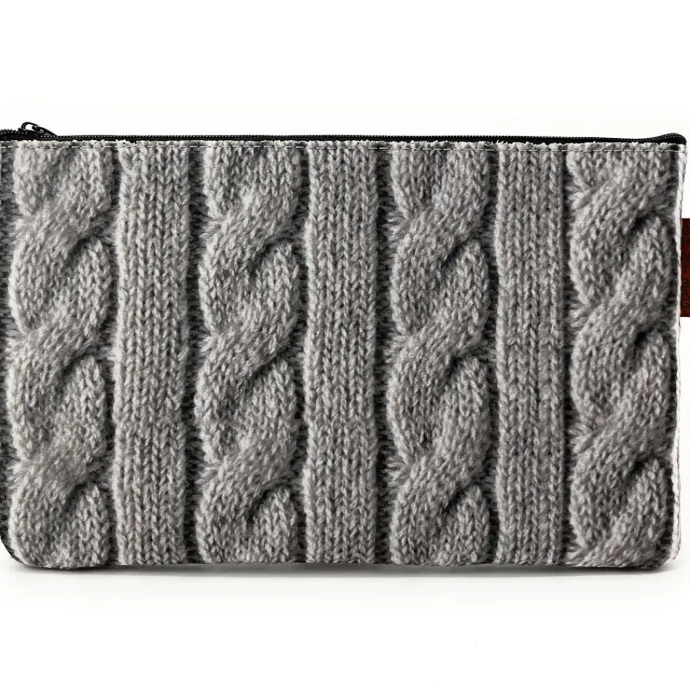 OH MY BAG Pochettes Et Trousses-Trousse en feutrine écologique imprimée WARKOCZ gris clair